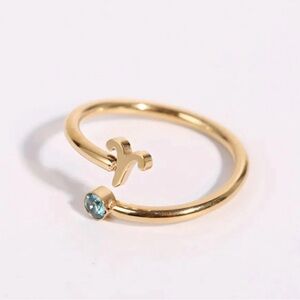 Louise Carter Aries Ring, 18k gold plated, adjustable